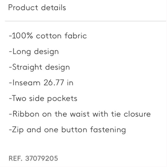 Mango Light Grey Bow Cotton Jeans/Culottes - Size 34 - Picture 8 of 13